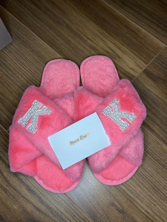 Louis Vuitton Pink Fur Slides