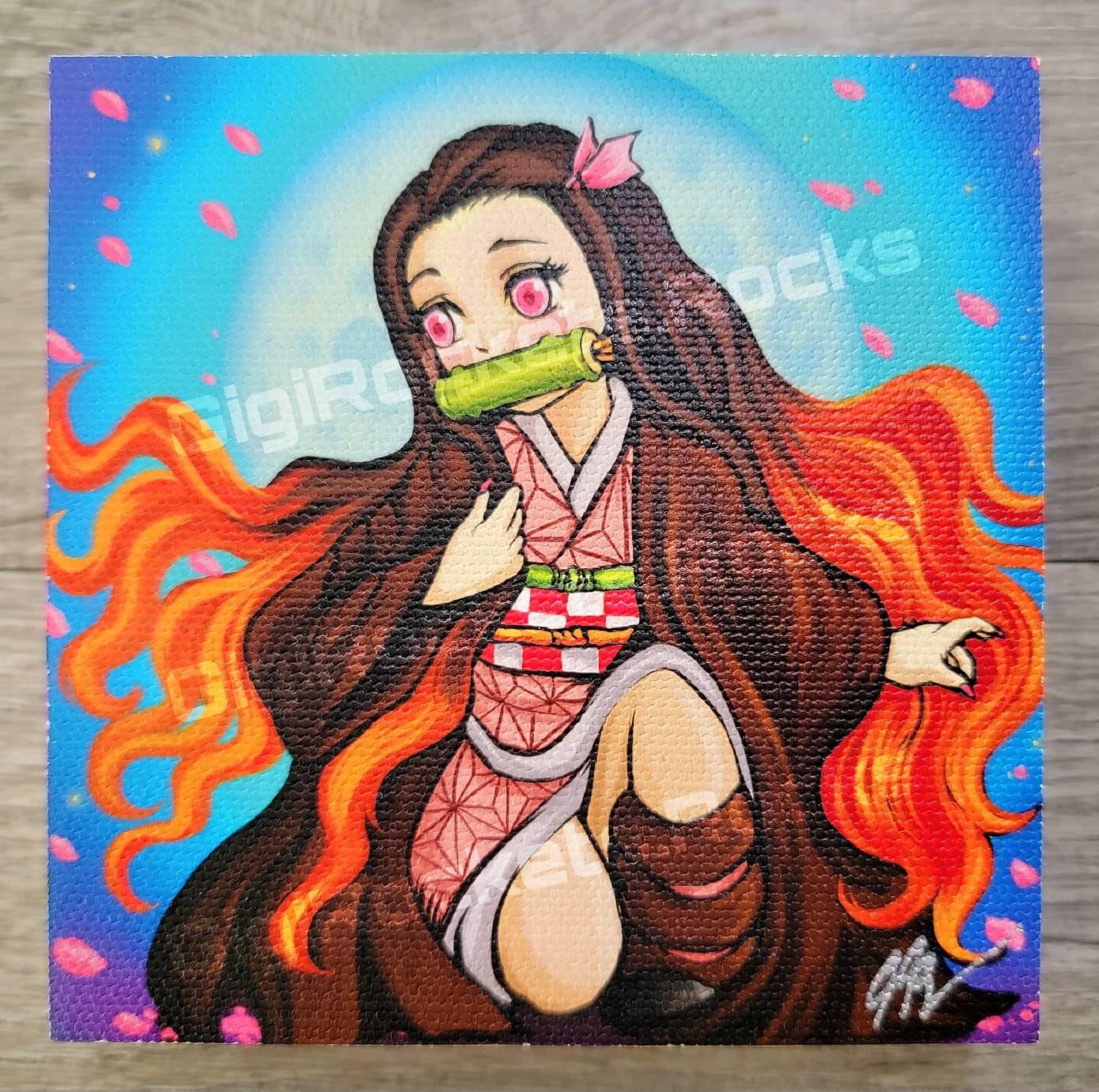 Quadro Decoração Mdf Demon Slayer Kamado Nezuko Forma Oni