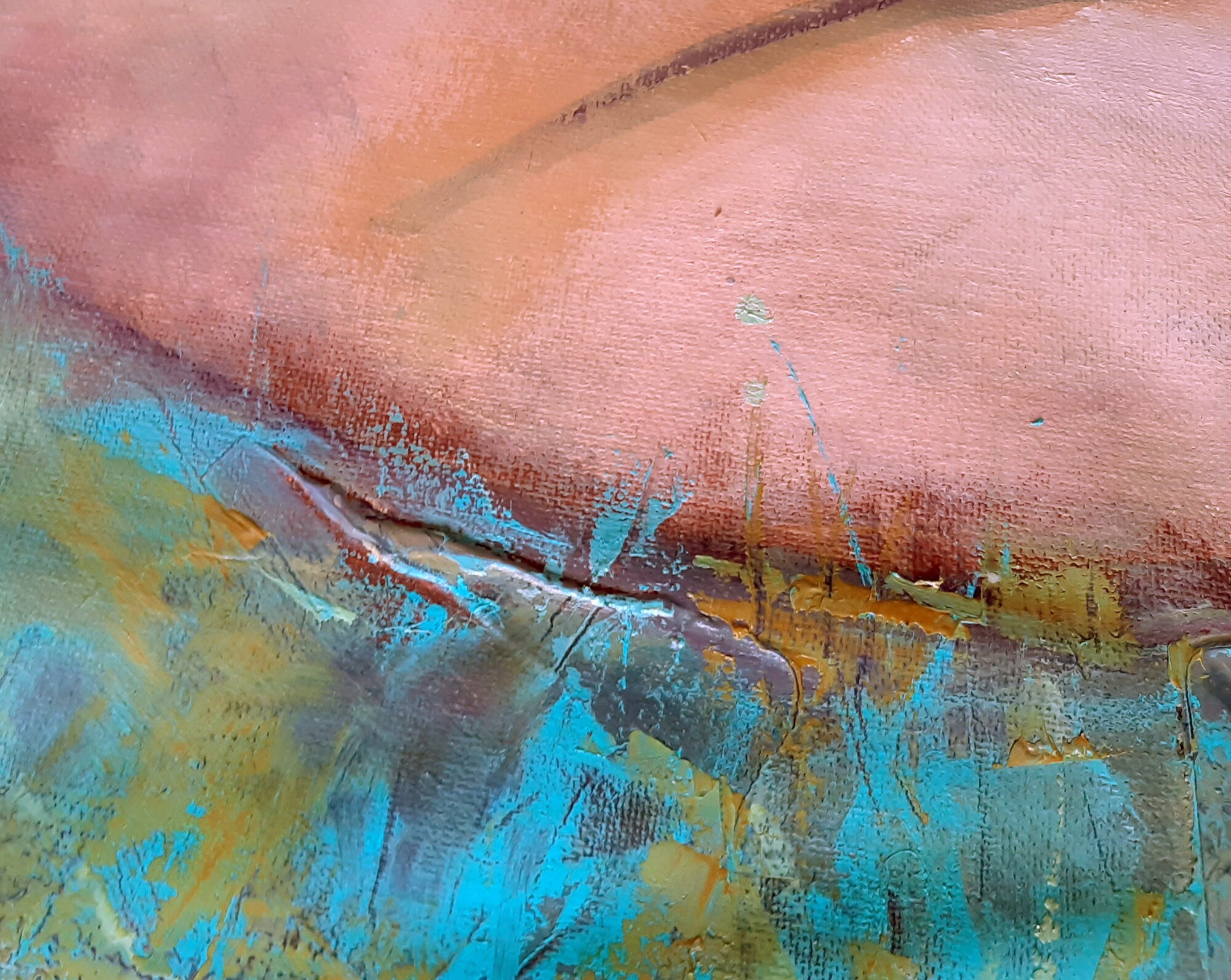 Abstract woman body original art piece Feminine wall art Etsy