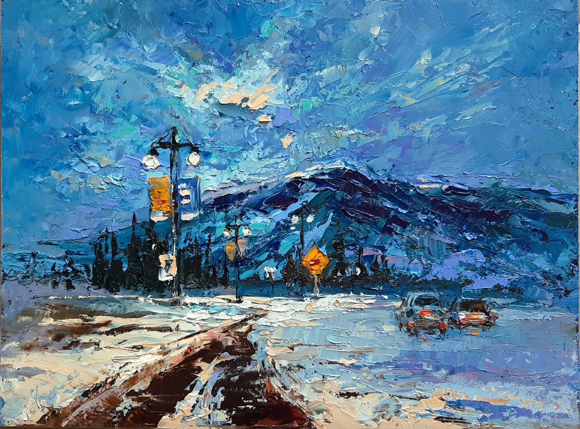 Colorado mountains oil painting colorado landscape original Etsy