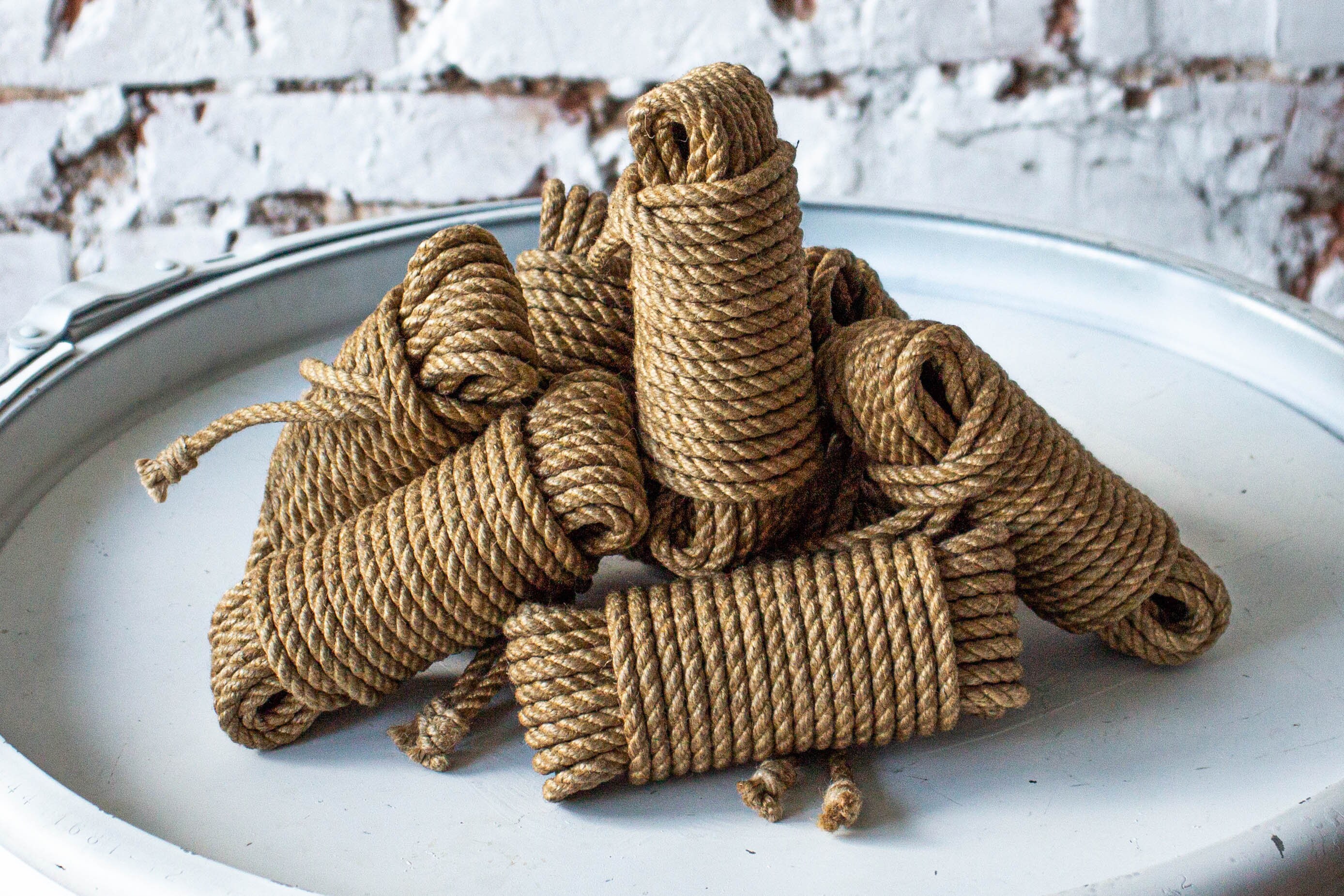Jute Shibari Rope 8 Pcs Set Natural Color and Smell of Jute Etsy