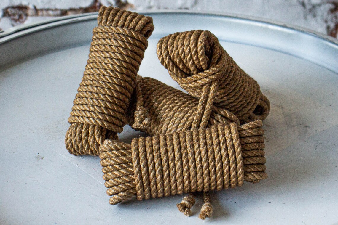 Jute Shibari Rope 4 Pcs Set Natural Color and Smell of Jute Etsy