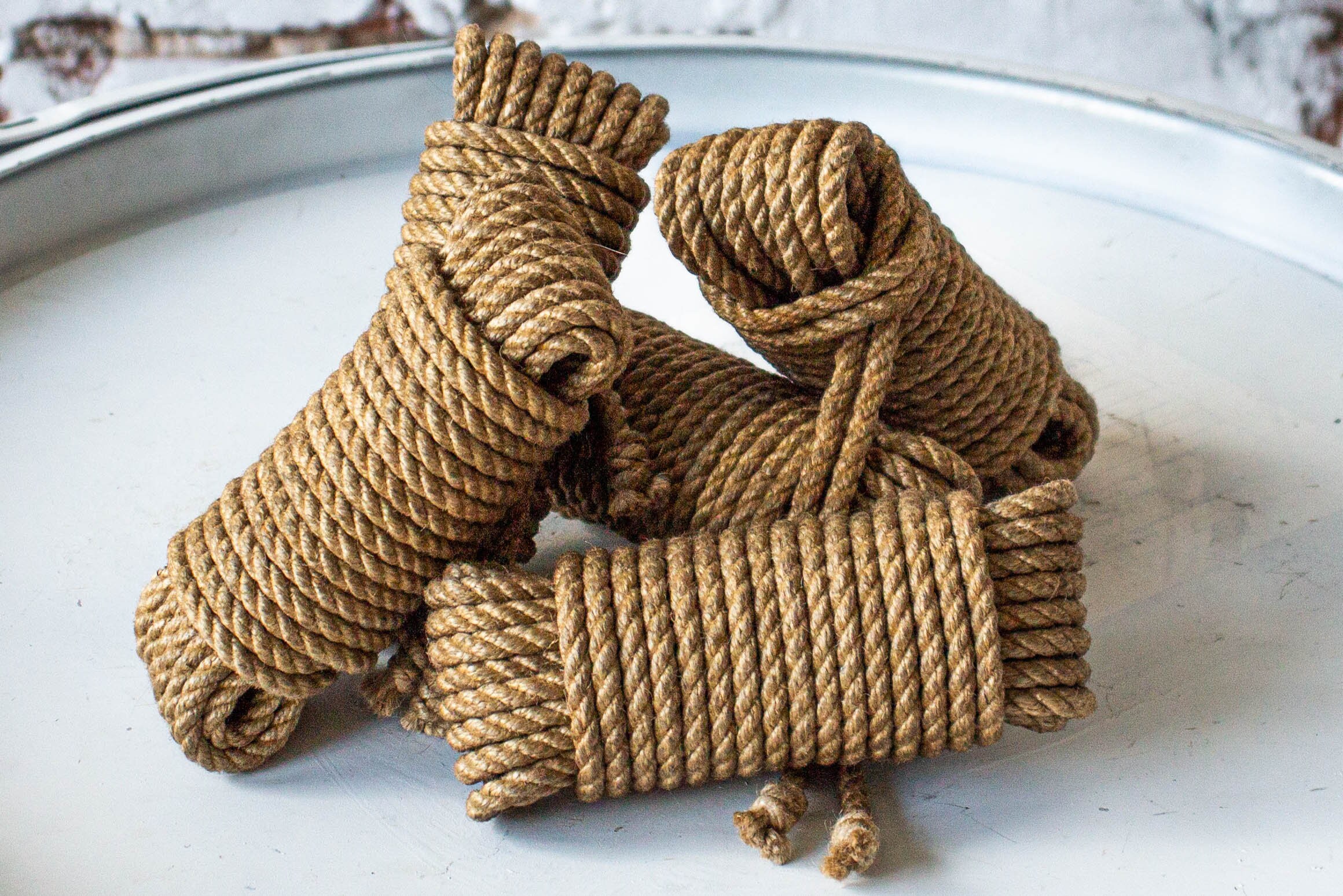 Jute shibari rope 5 pcs set natural color and smell of jute Etsy