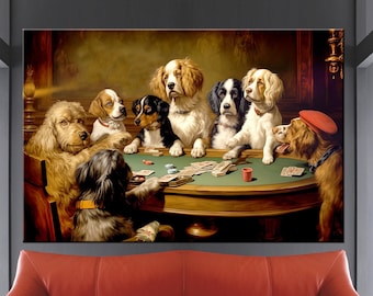 Dogs Playing Poker Woven Blanket - Dogs Playing Poker Woven