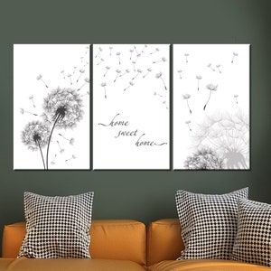 Dandelion Wall Art, Dandelion Canvas Print, Flower Wall Decor, Dandelion Photo Art