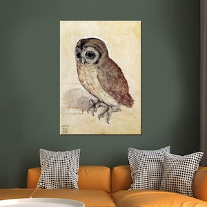 Albrecht Durer Little Owl Canvas Print: Vintage Wall Art