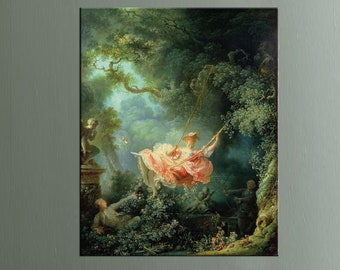 Reproduction de la balançoire Jean Fragonard, gravures de la balançoire, art mural portrait rococo, impression d'art vintage, tableau célèbre, impression d'art classique
