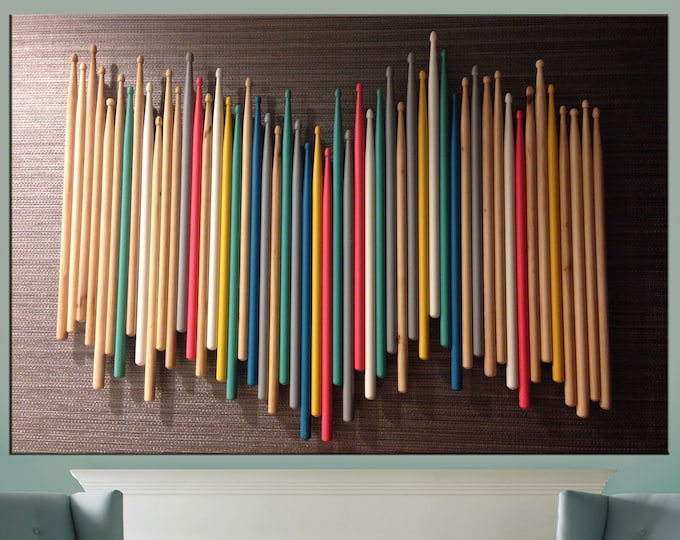 Drumstick Wall Art, Drummer Canvas, Music Decor, Drum Sticks Wall Art