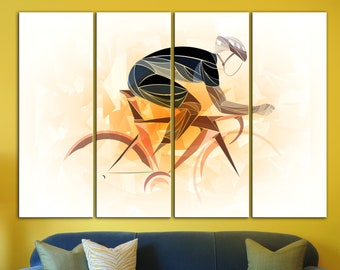 Cyclist Canvas Art: Sports Motivation Cycling Print
