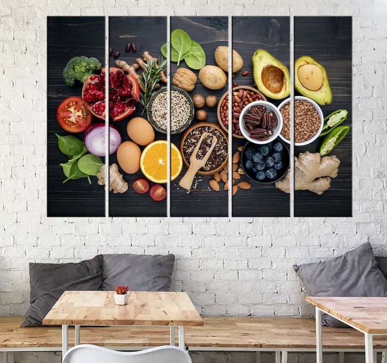 Useful Food Wall Art Herbs and Spices Wall Art Chef Gift Etsy