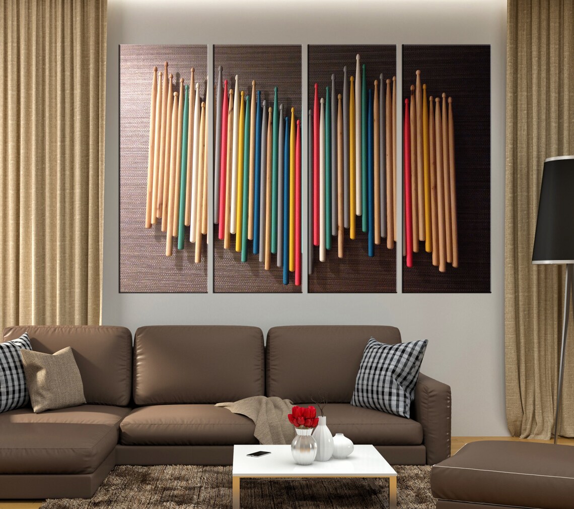 Drumstick Wall Art Drummer Canvas Music Decor Drum sticks Etsy
