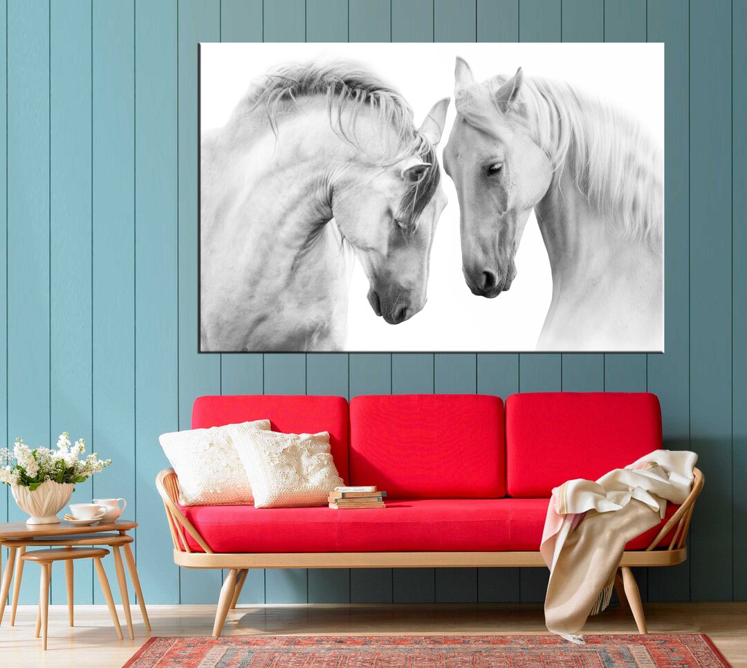 Horses Canvas Horse Lovers Photo Couple of Horses Canvas Etsy