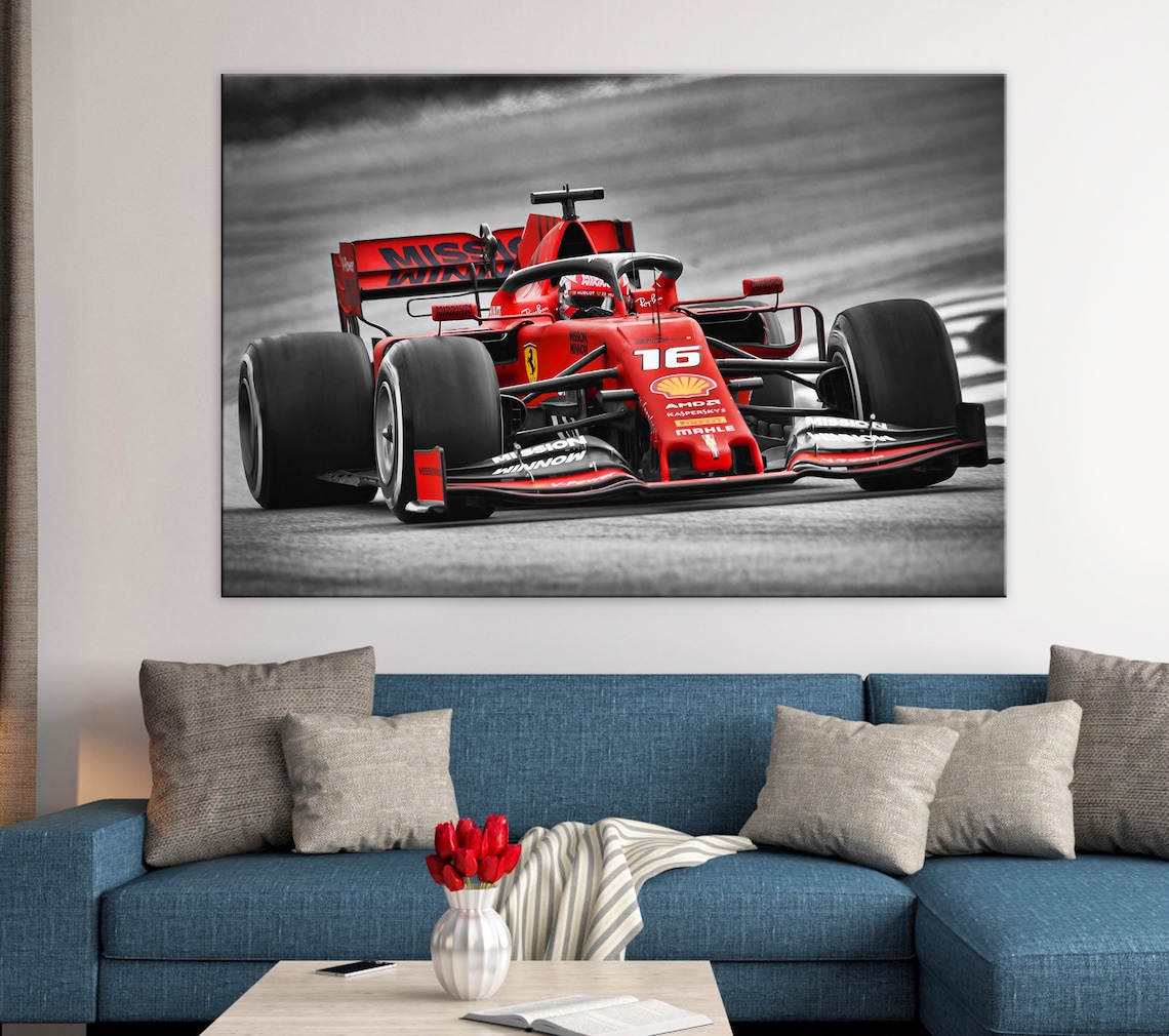 Racing car Wall Art Racing car Fan Gift F1 Wall Decor Etsy