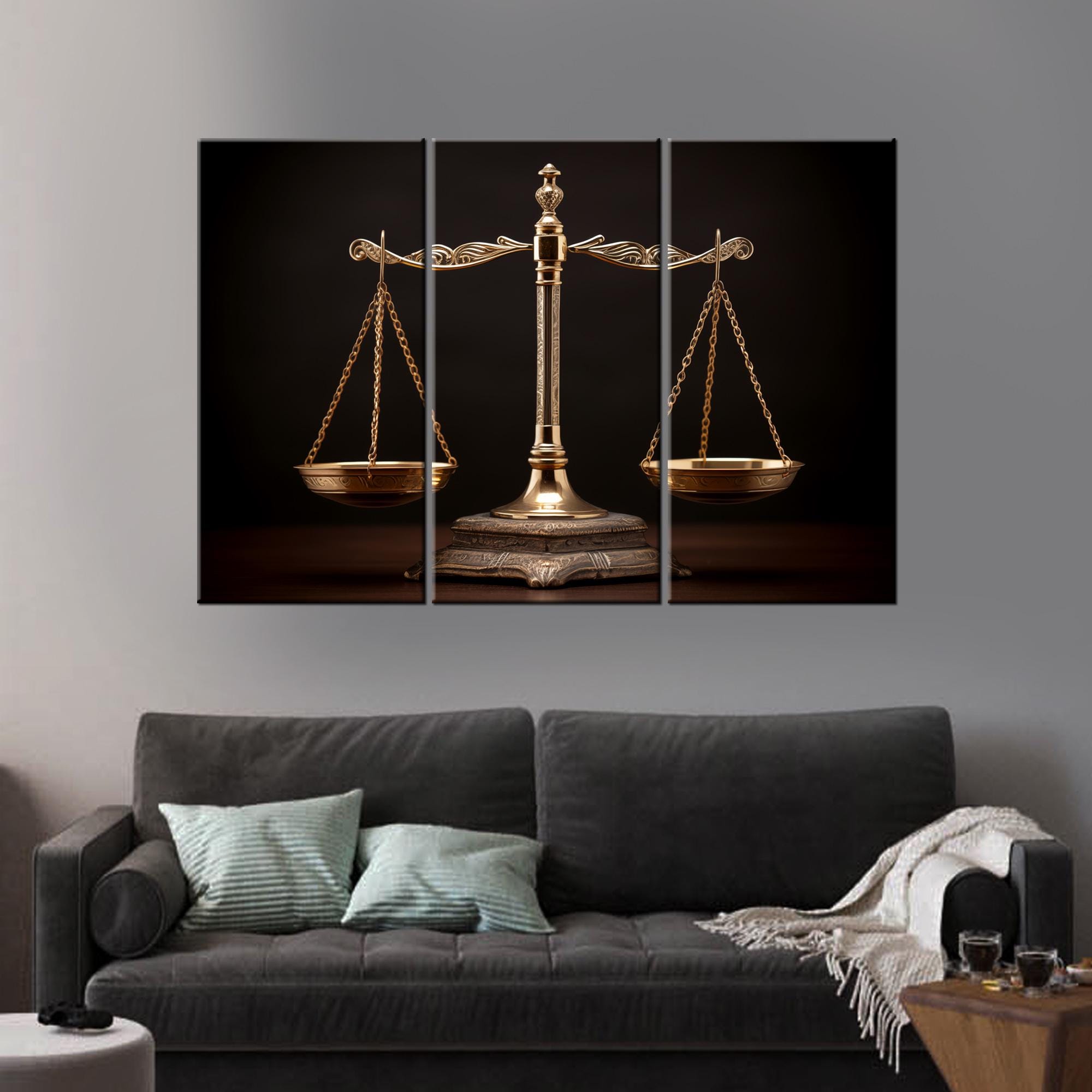 Scales of Justice Canvas Print | Law Office Wall Art | Lawyer Gift ...