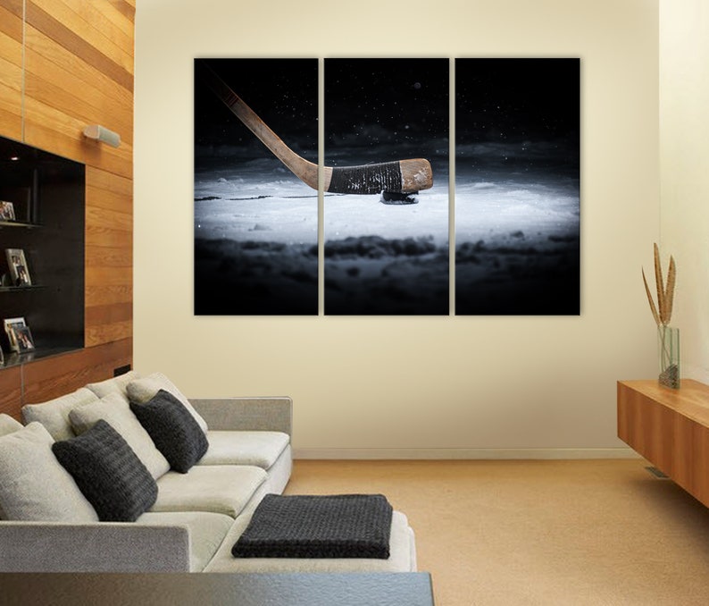 Hockey Wall Art Hockey Stick Decor Hockey Canvas Decor for Etsy