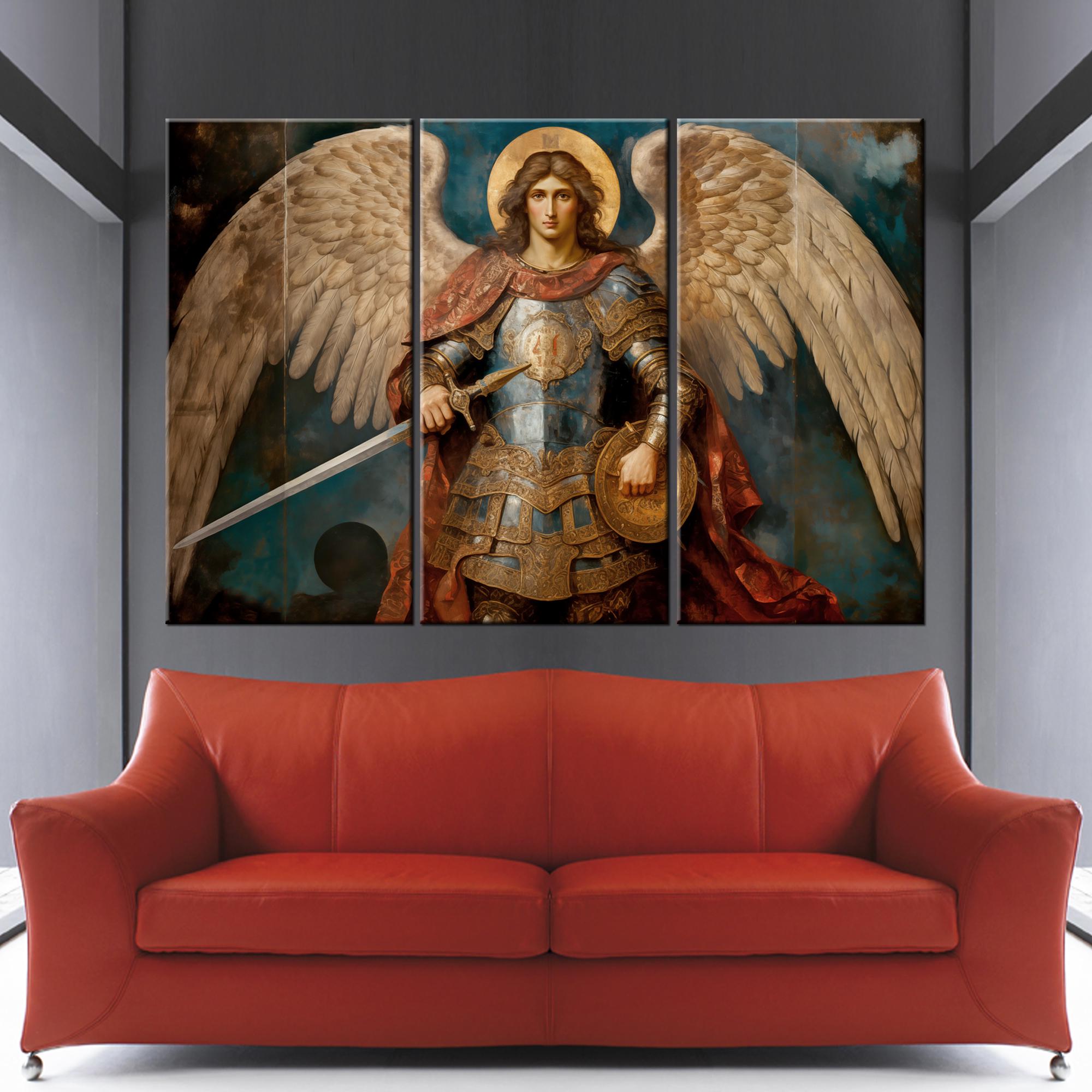 Saint Michael the Archangel Canvas Print: Religious Wall Decor - Etsy