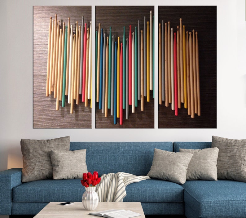 Drumstick Wall Art Drummer Canvas Music Decor Drum sticks Etsy