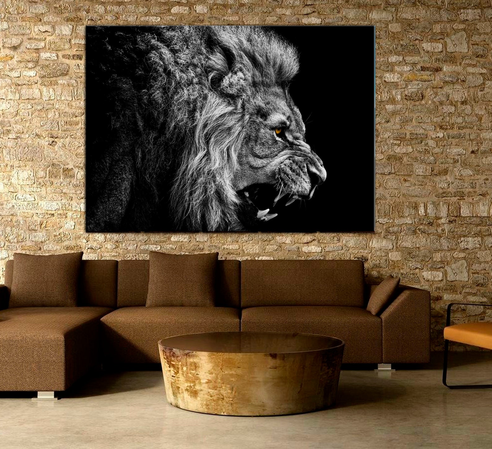 Black and White Lion Wall Art Lion Roar Lion Canvas Pride Etsy