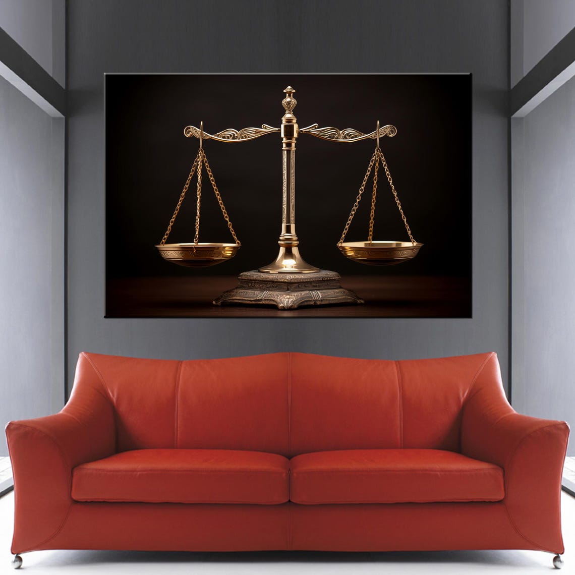 Scales of Justice Canvas Print | Law Office Wall Art | Lawyer Gift ...