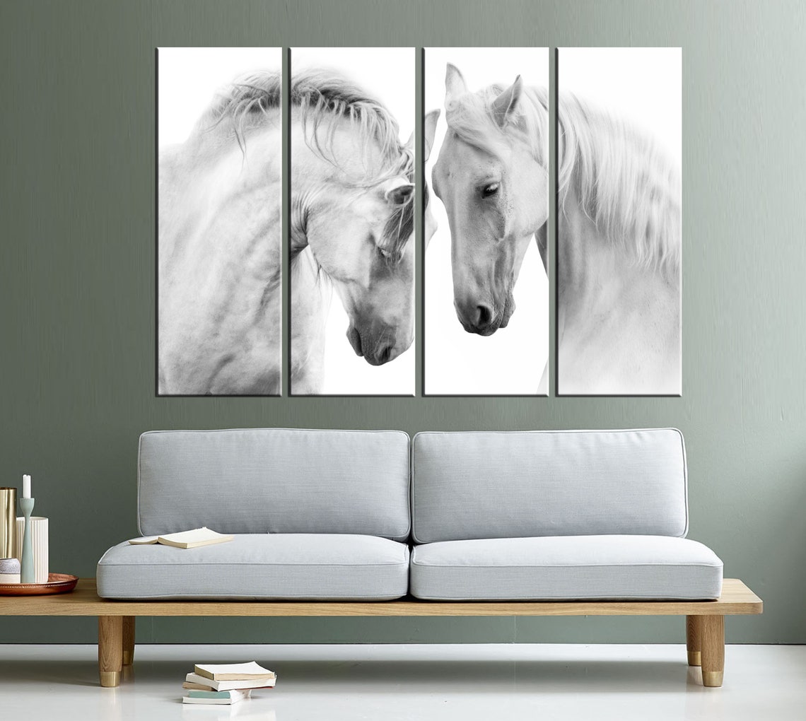 Horses Canvas Horse Lovers Photo Couple of Horses Canvas Etsy