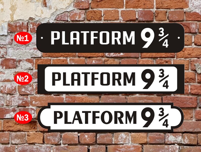 Platform 9 3/4 street sign Label decor Platform 9 3/4 Room | Etsy