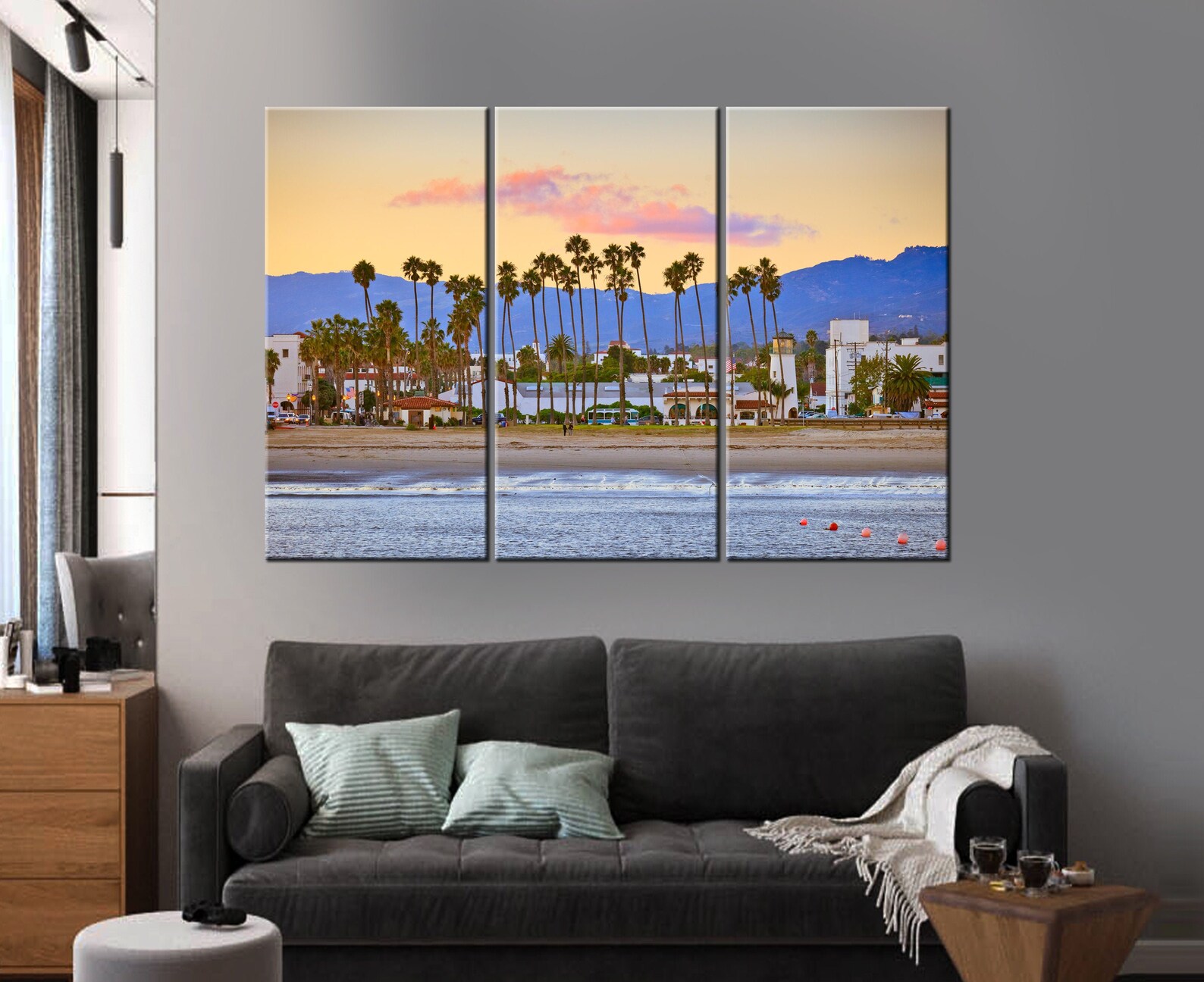 Santa Barbara Canvas Santa Barbara Wall Art Santa Barbara Etsy