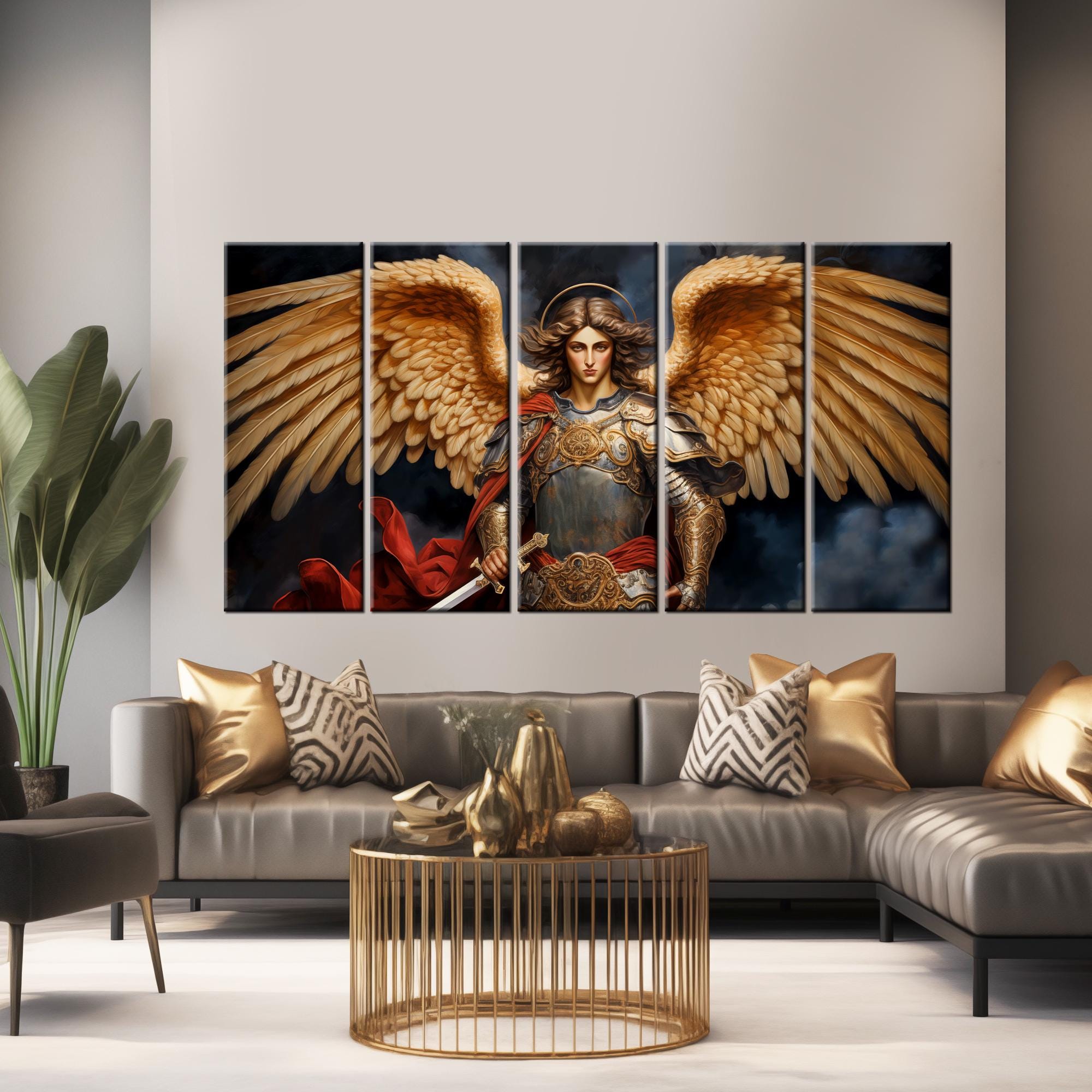 St. Michael the Archangel Canvas Print: Religious Angel Wall Art - Etsy
