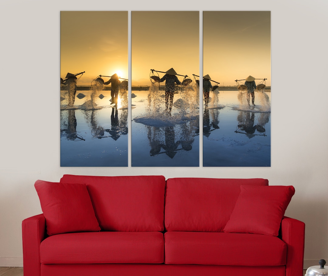 Vietnam Asia Canvas, Rice Field Viet Nam, Sunrises Art Print, Rice ...