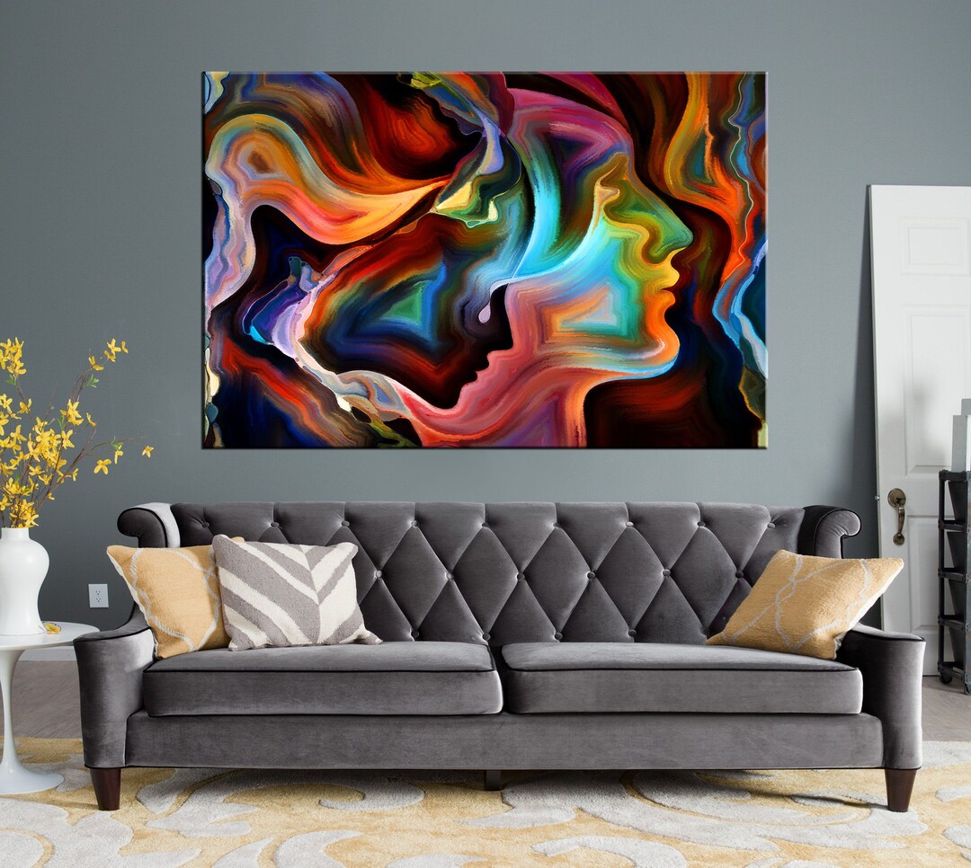 Abstract Tender Print Modern Wall Art Marble Canvas Print Etsy