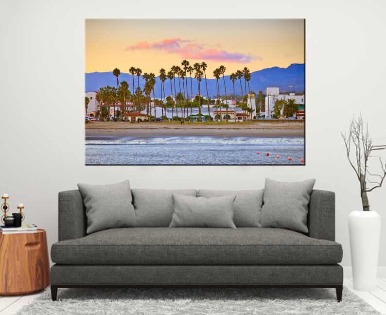 Santa Barbara Canvas Santa Barbara Wall Art Santa Barbara Etsy