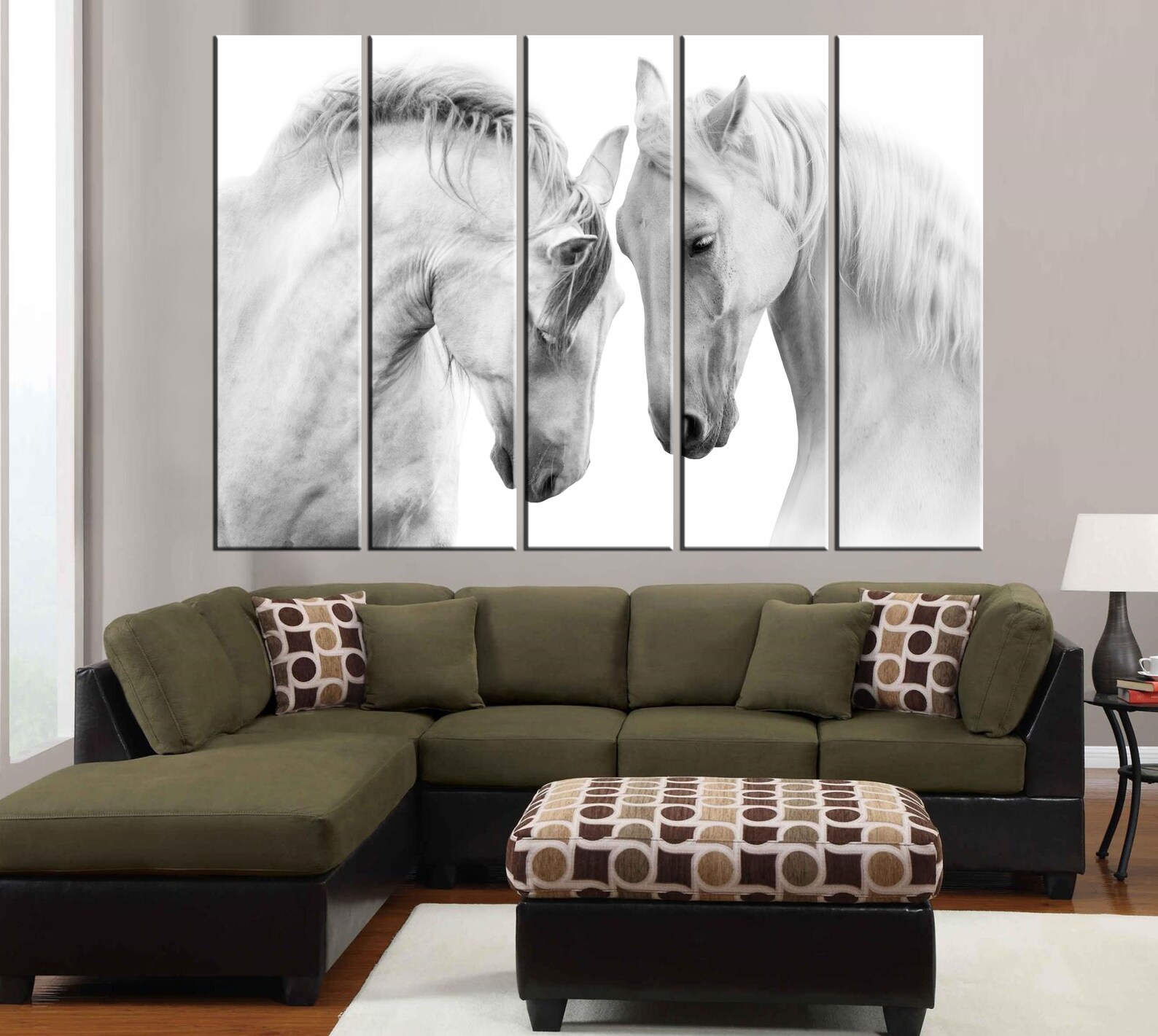 Horses Canvas Horse Lovers Photo Couple of Horses Canvas Etsy