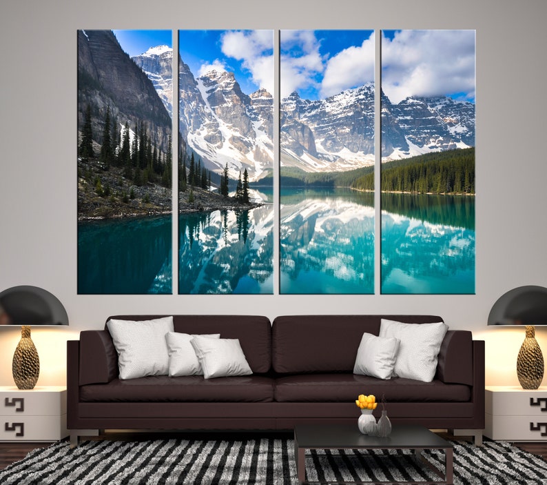 Banff Canvas Print Moraine Lake Wall Art National Park Etsy
