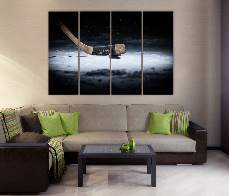 Hockey Wall Art Hockey Stick Decor Hockey Canvas Decor for - Etsy