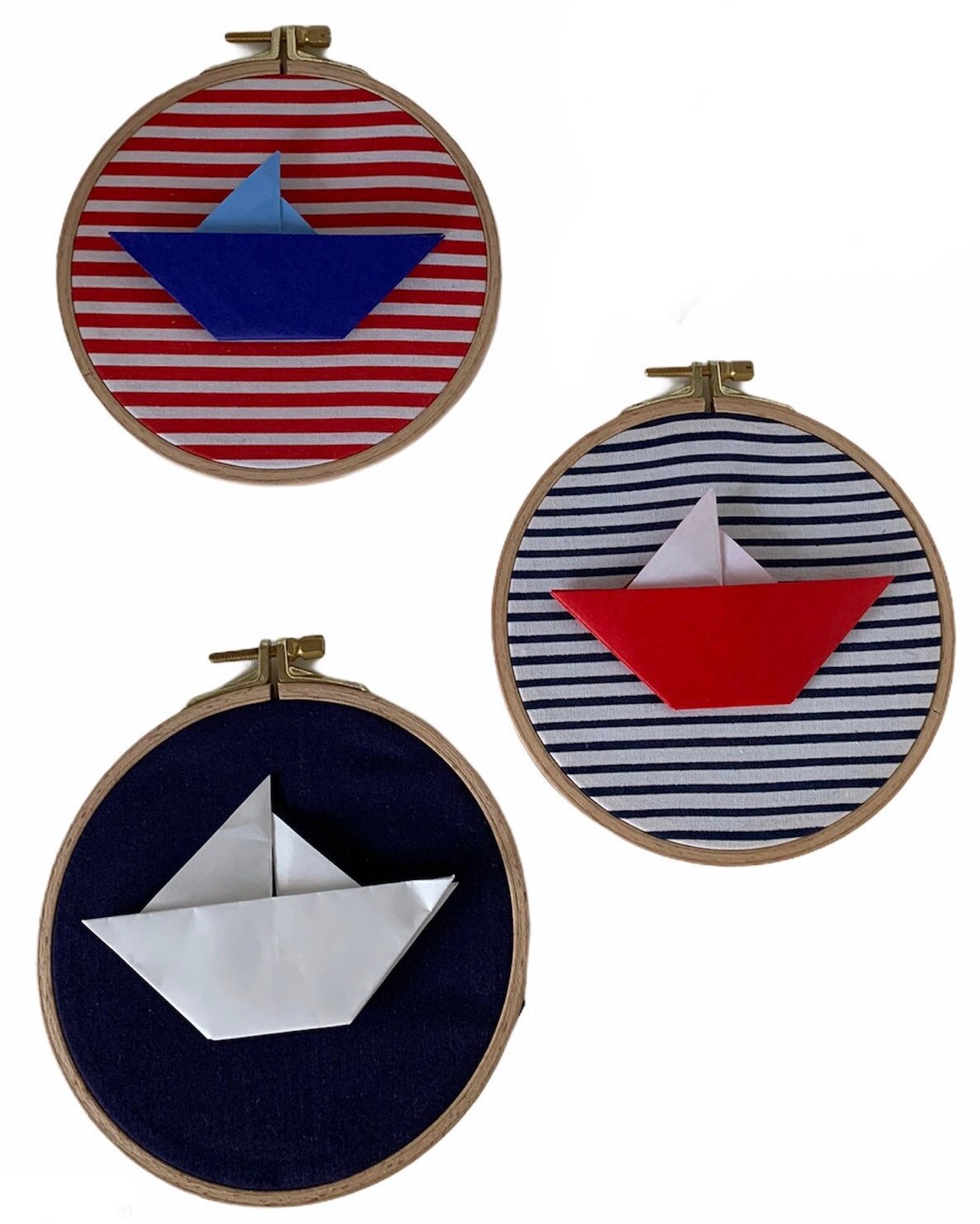 Cadre Déco Petit Bateau, Création Originale, Mer