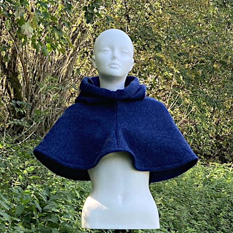 Garment Gugel 100% wool various colors Medieval reenactment LARP Blue