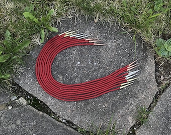 Cordones Nestel con encaje Nestel cordón nestel rojo anudado a mano - Recreación medieval LARP