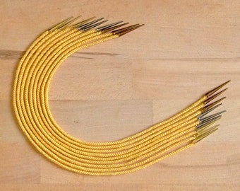 Nestel cords with Nestel lace- Nestel cord yellow hand-knotted - Medieval reenactment LARP