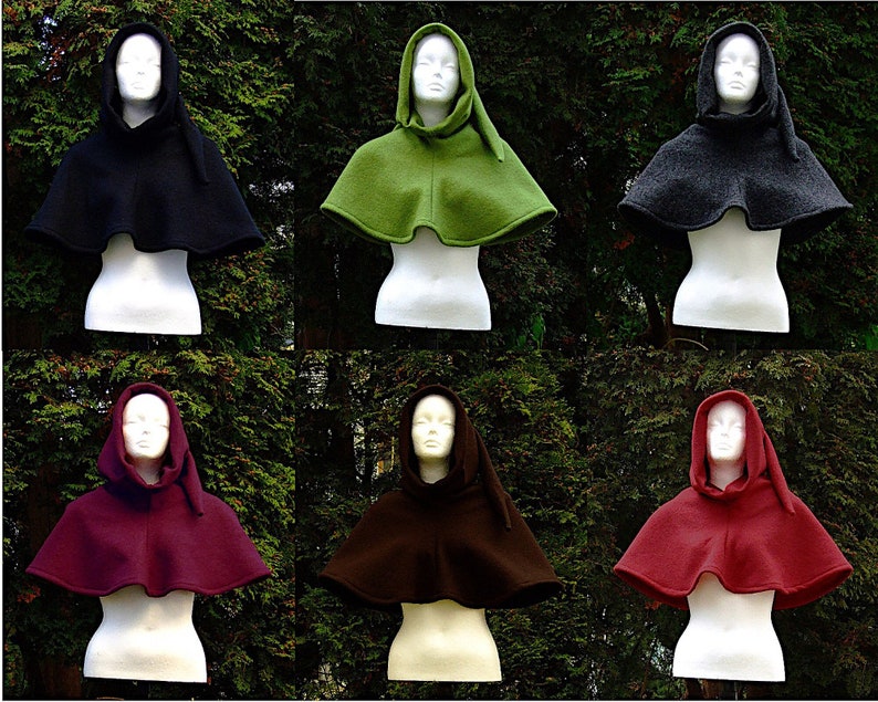 Garment Gugel 100% wool various colors Medieval reenactment LARP image 1