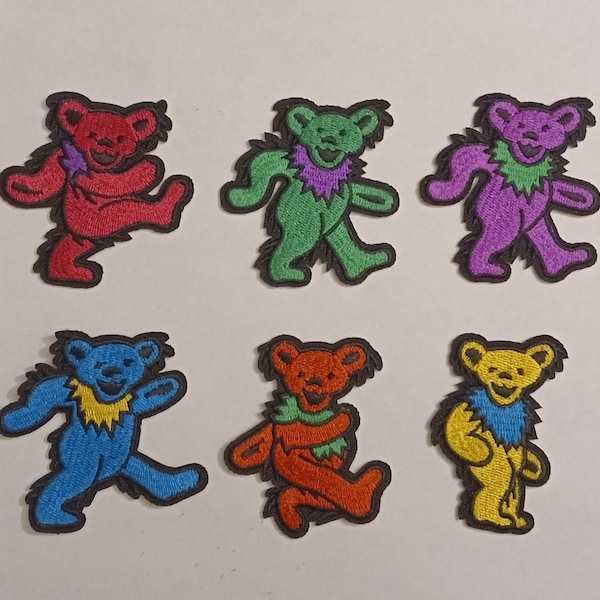 Grateful Dead Dancing Bears Embroidered Patches