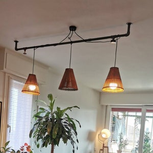 Ceilling Anhänger, Industrielle Pfeifenlampe, Industrial Pipe Anhänger, Steampunk Lampe, handgefertigter Anhänger, Vintage Lichter, Pfeifenleuchten