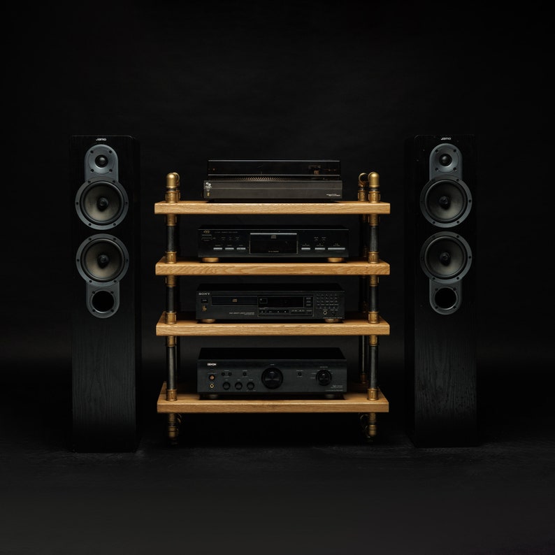 Lp Turntable Storage, Handmade Record Player Stand, Industrial Vinyl ...