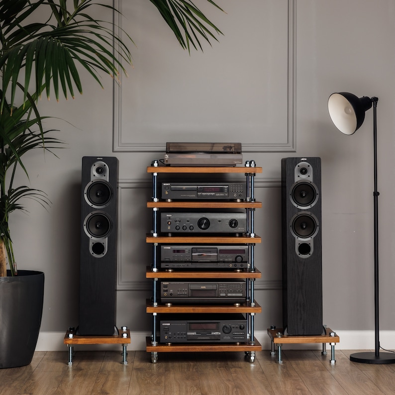 Turntable Base Rack 3 in 1 Stand, Vinyl Record Storage Stand | Modular Turntable Rack ...