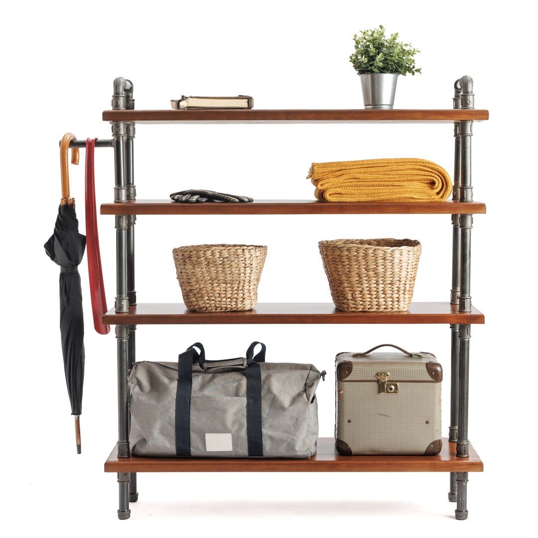 Industrial Pipe Console Reclaimed Wood Table Sofa Table Etsy