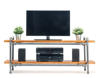 NEW TV stand Industrial furniture, Record player table, tv cabinet, tv table, tv console, media console, Media stand, turntable stand