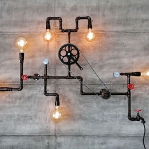Industrial pipe wall pipe lamp, wall light, cellling light