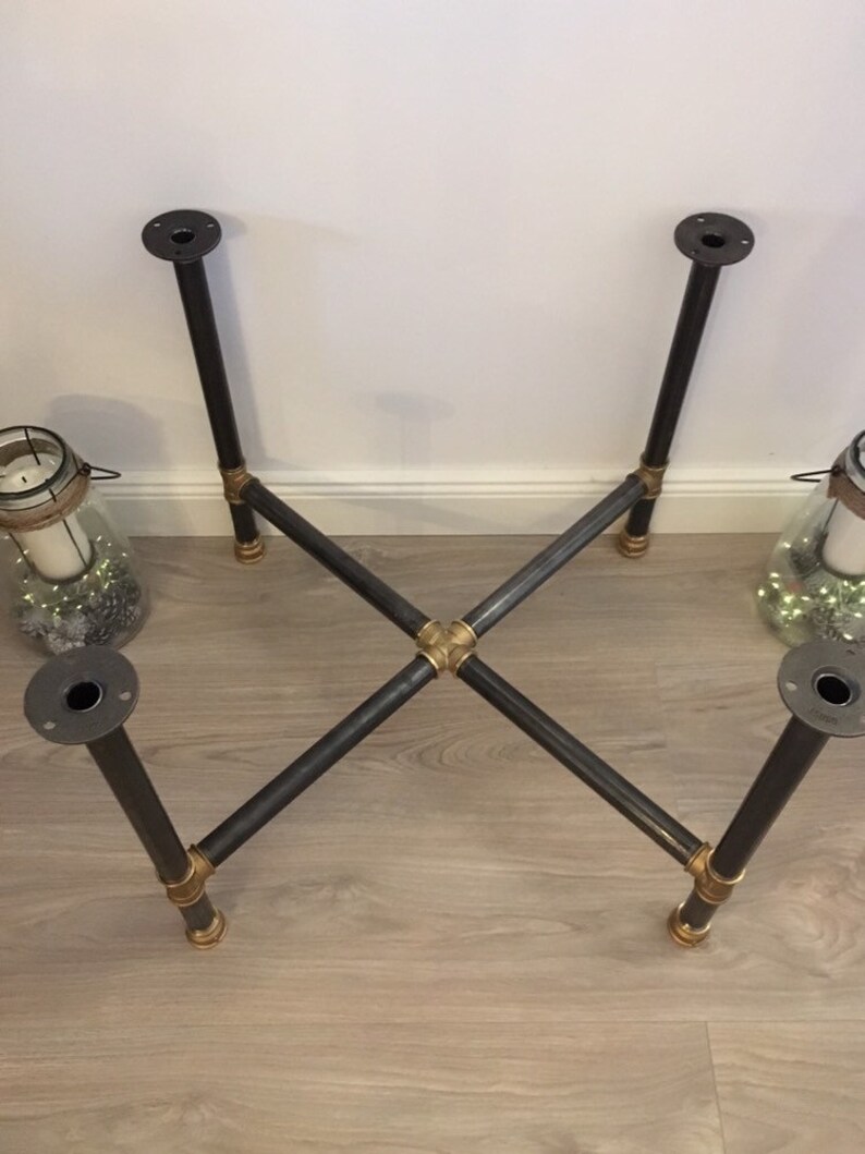 Industrial Pipe Table Base 3/4 Coffee Table Legs DIY Etsy