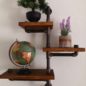 Industrial wall shelf