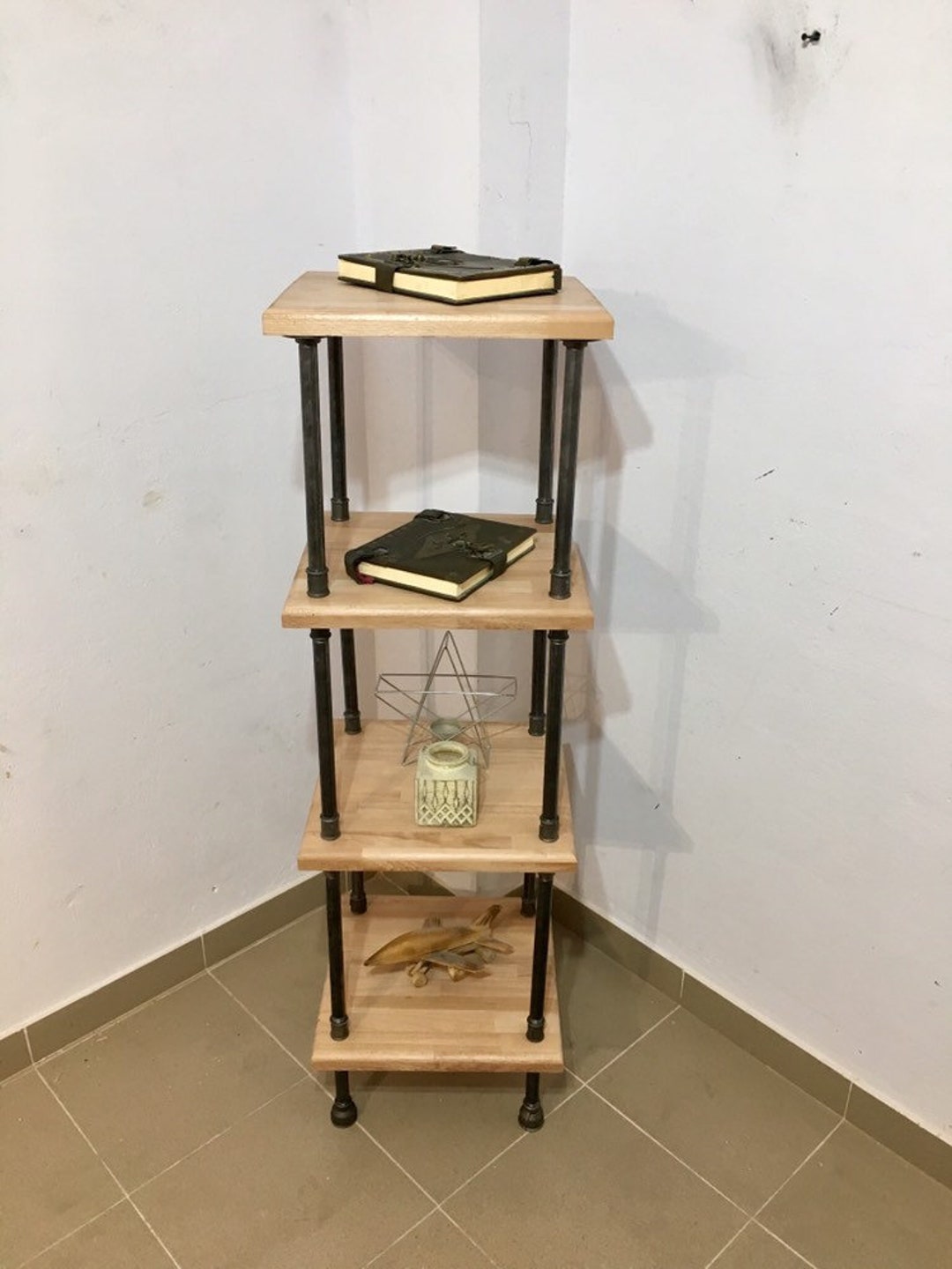 Free Shipping Handmade Corner Shelf Vinyl Record Etsy