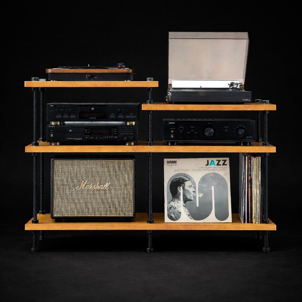 NEW Turntable Stand, Wood Furniture, Handmade Record Player Stand ...
