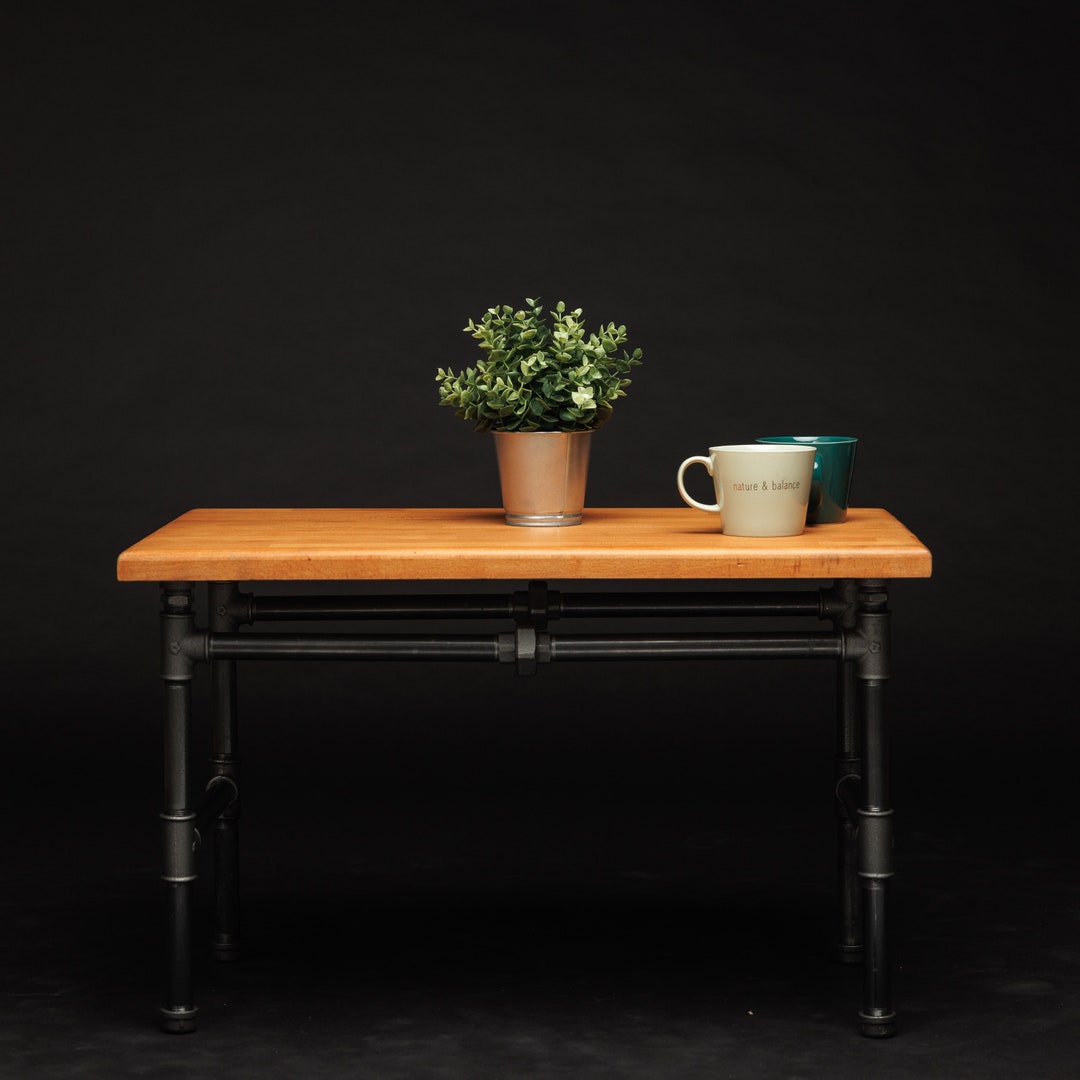 Industrial Pipe Table, Furniture, Handmade, Coffee Table, Round Table, Diy Table, Black Pipe